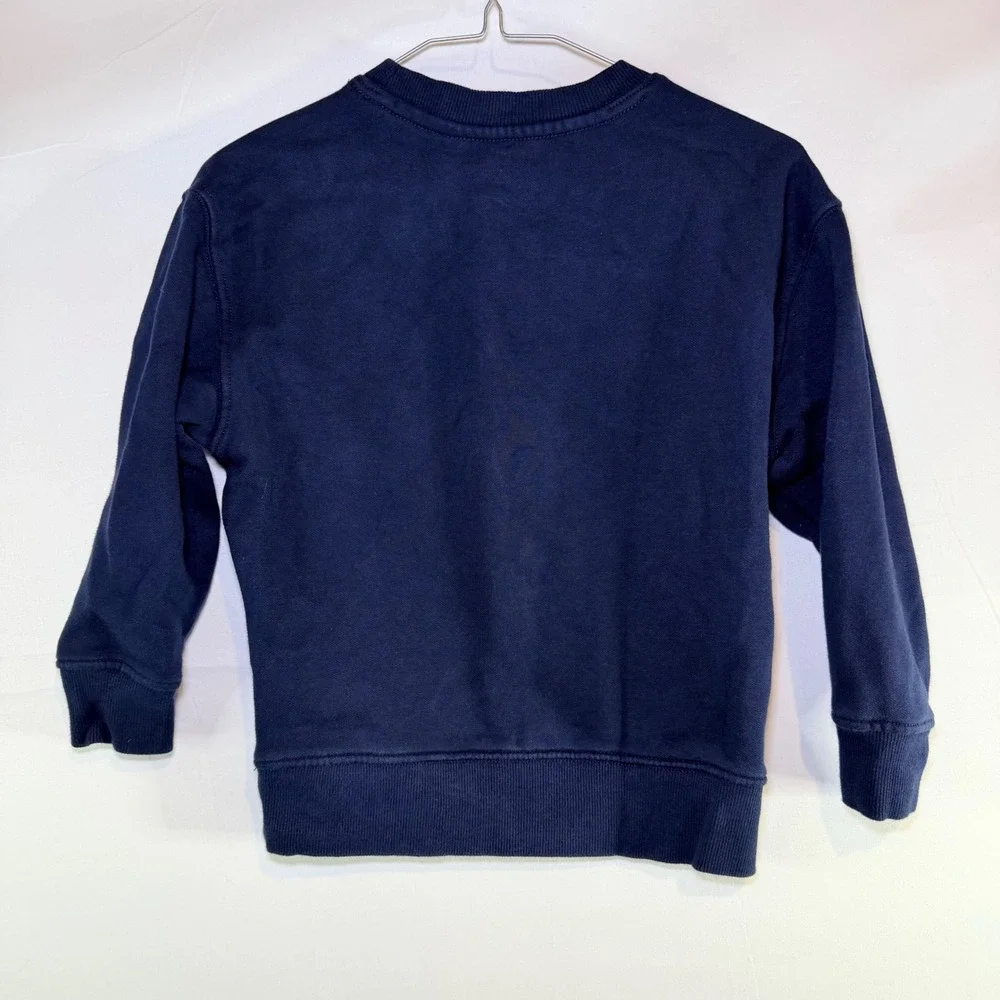Old Navy Boys Navy‎ Blue Baggy Crewneck Sweatshirt Fleece Size S 6-7